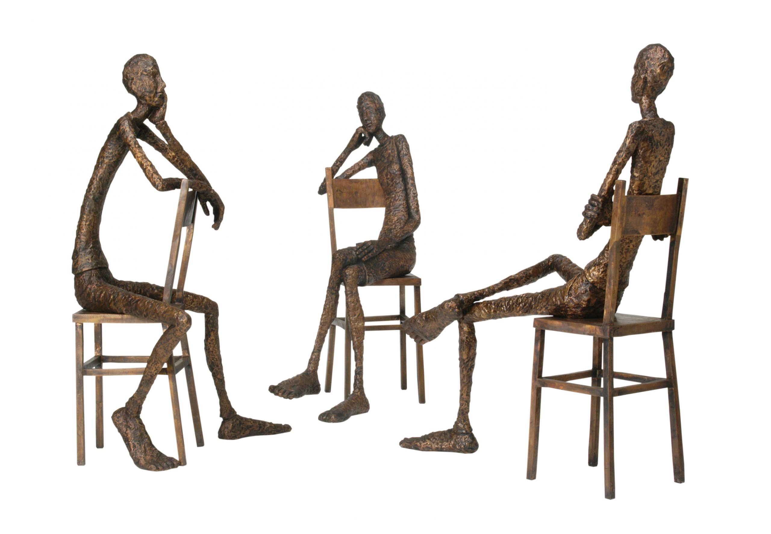 Gruppe Sitzende I-III, 2003, 130 cm jpg Kopie